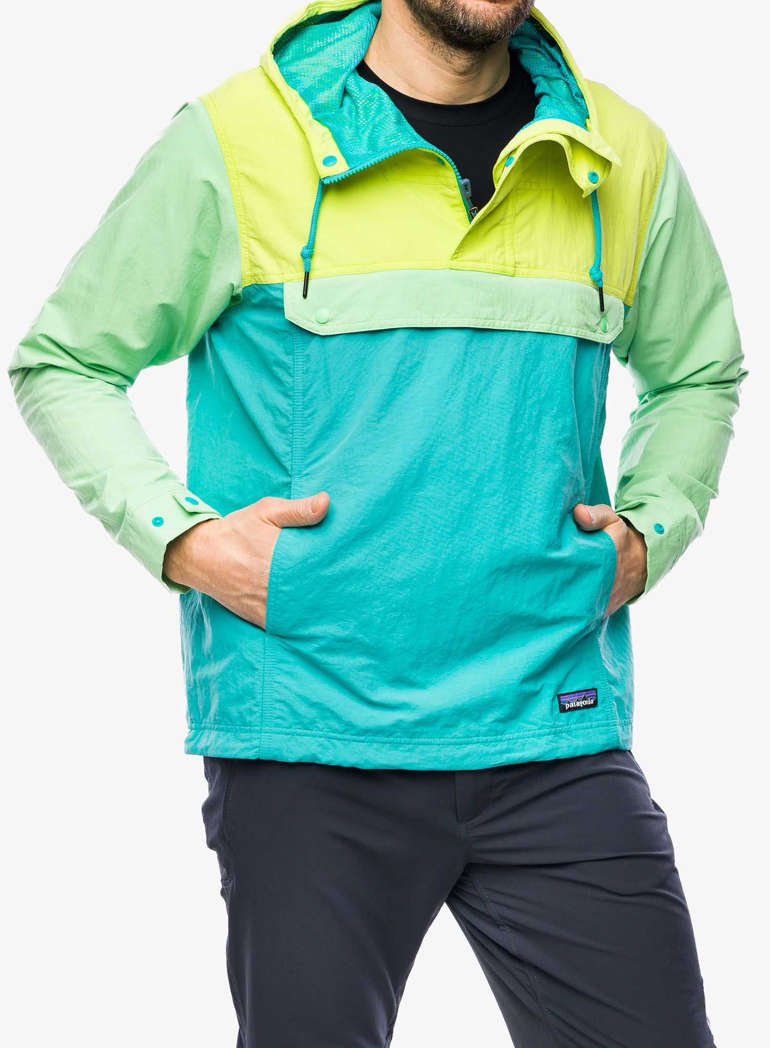 Яке ветровка Patagonia Isthmus Anorak - subtidal blue
