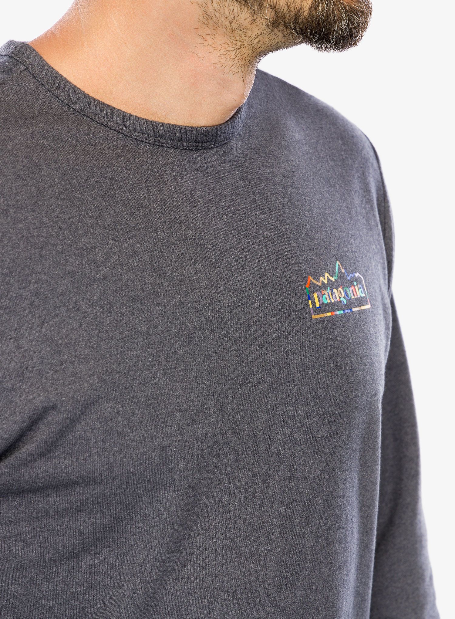 Суичър без качулка Patagonia LW Unity Fitz Wildrise Crew - ink black