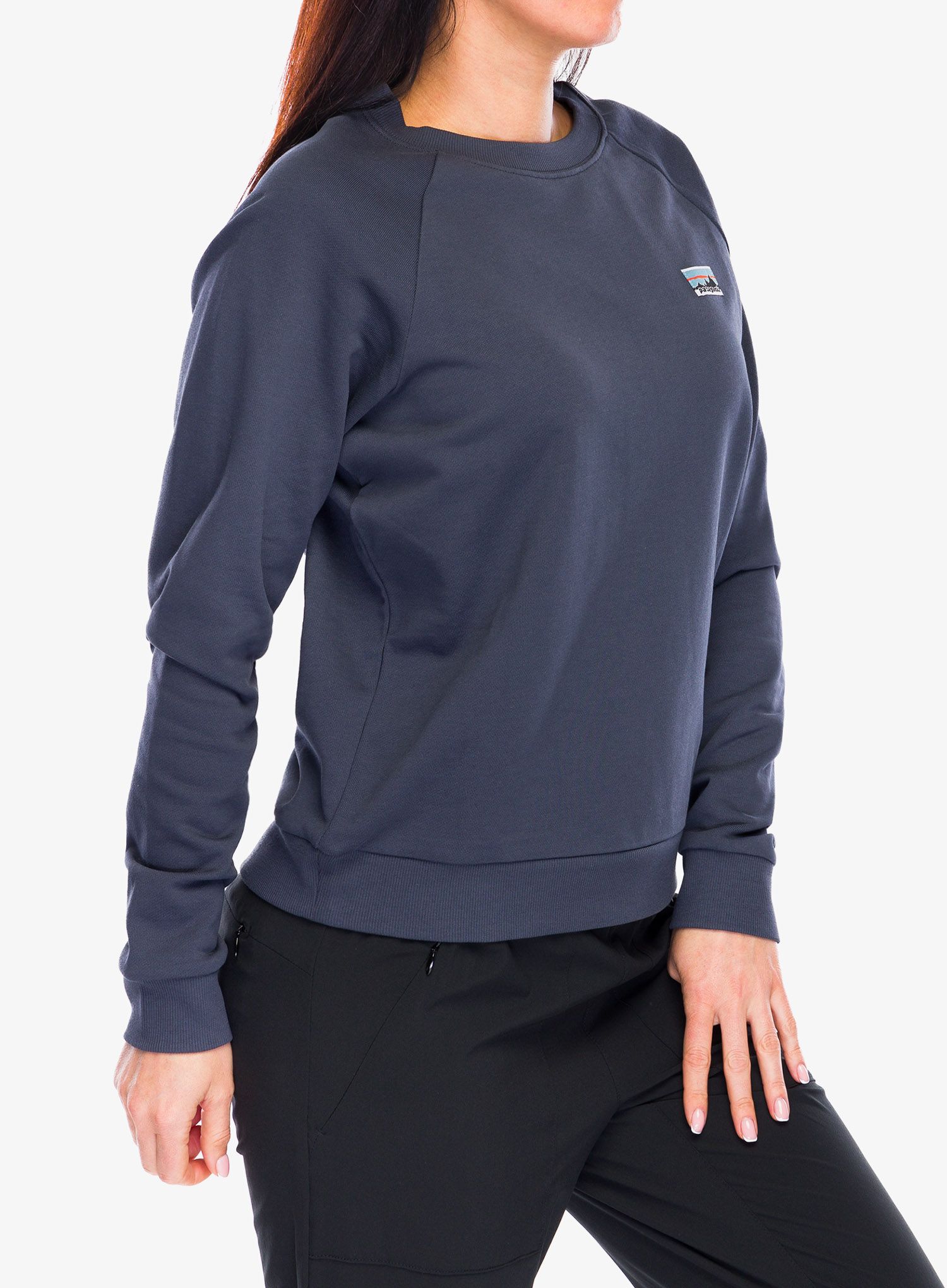 Дамски суичър без качулка Patagonia Regenerative Organic Certified Cotton Top - smolder blue