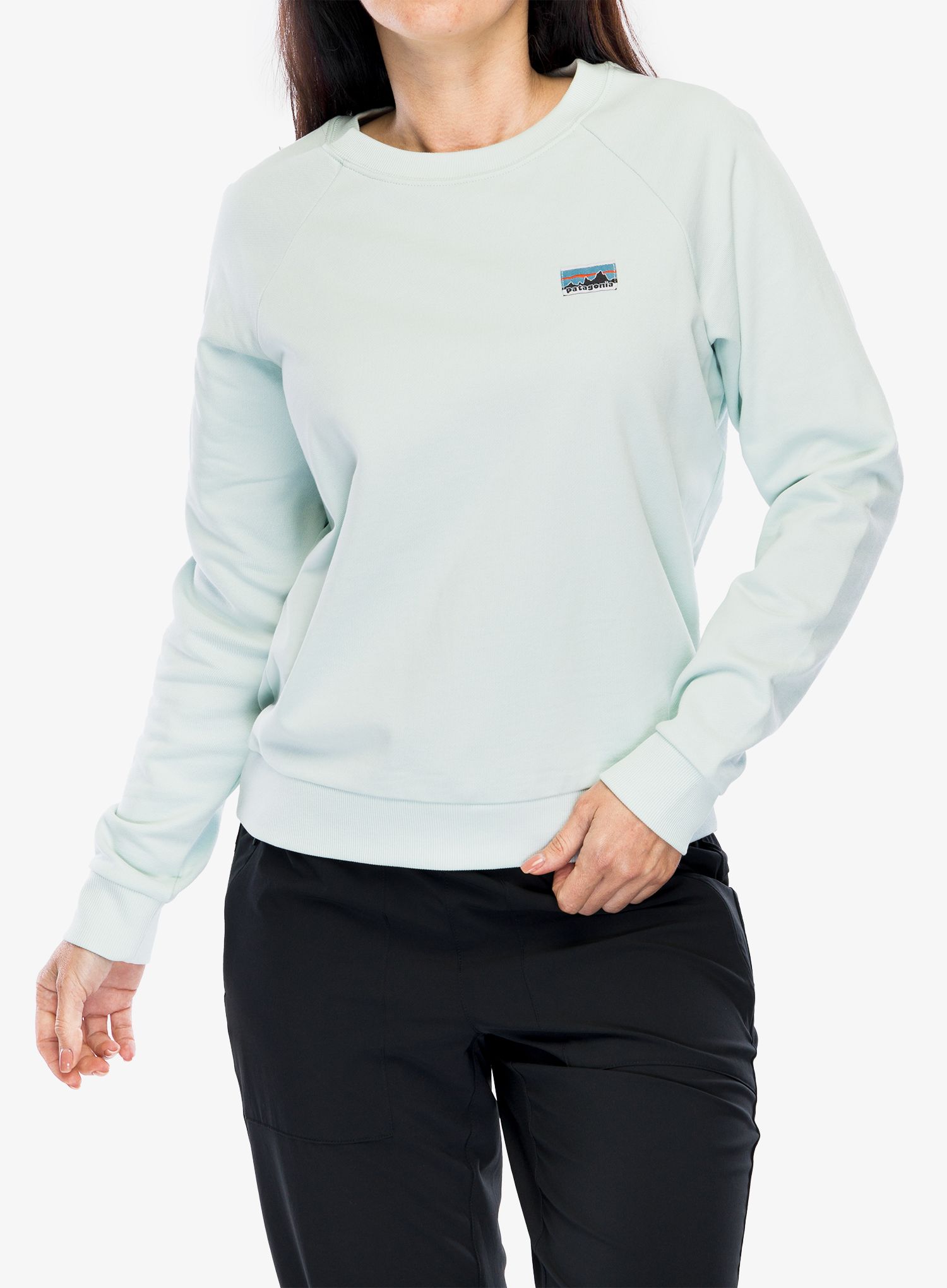 Дамски суичър без качулка Patagonia Regenerative Organic Certified Cotton Top - wispy green