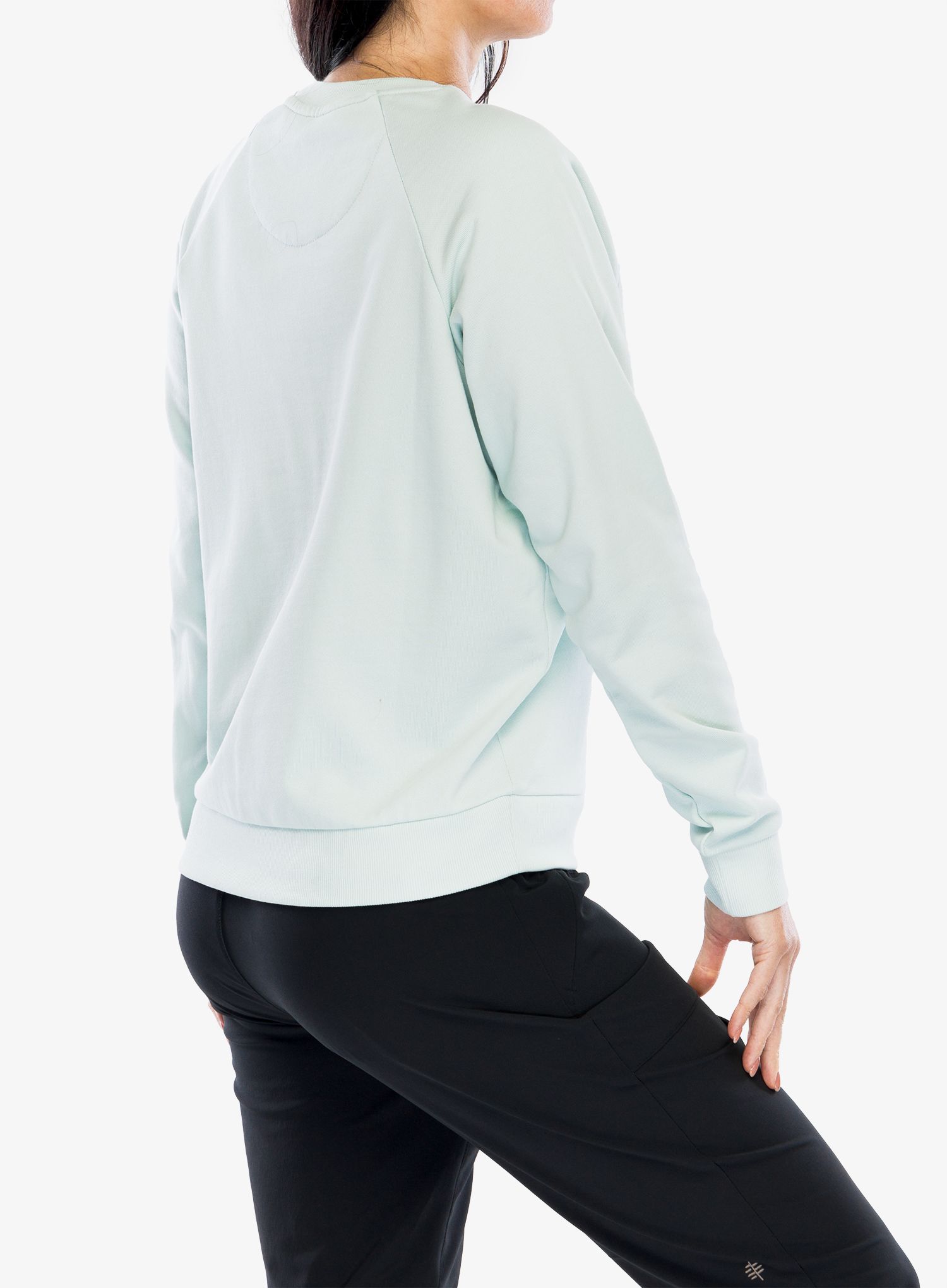 Дамски суичър без качулка Patagonia Regenerative Organic Certified Cotton Top - wispy green