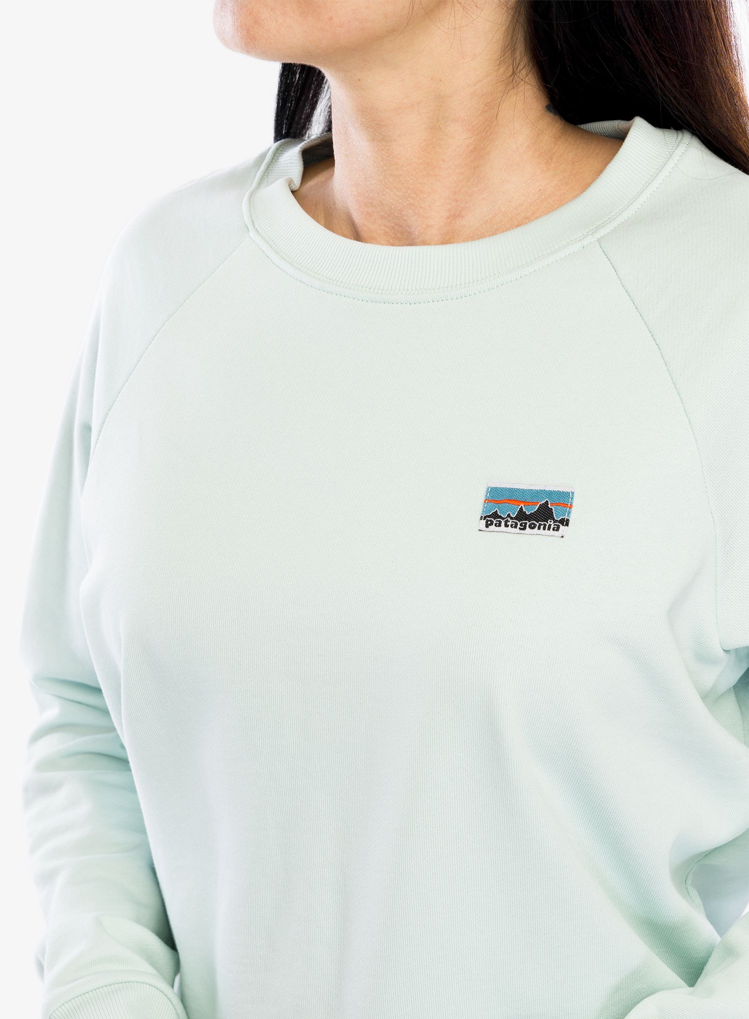 Дамски суичър без качулка Patagonia Regenerative Organic Certified Cotton Top - wispy green