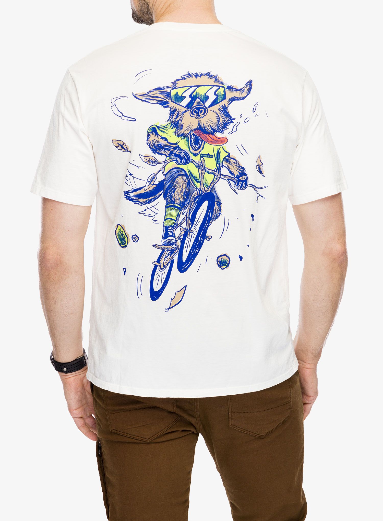 Памучна тениска Patagonia Trail Hound Organic T-Shirt - birch white