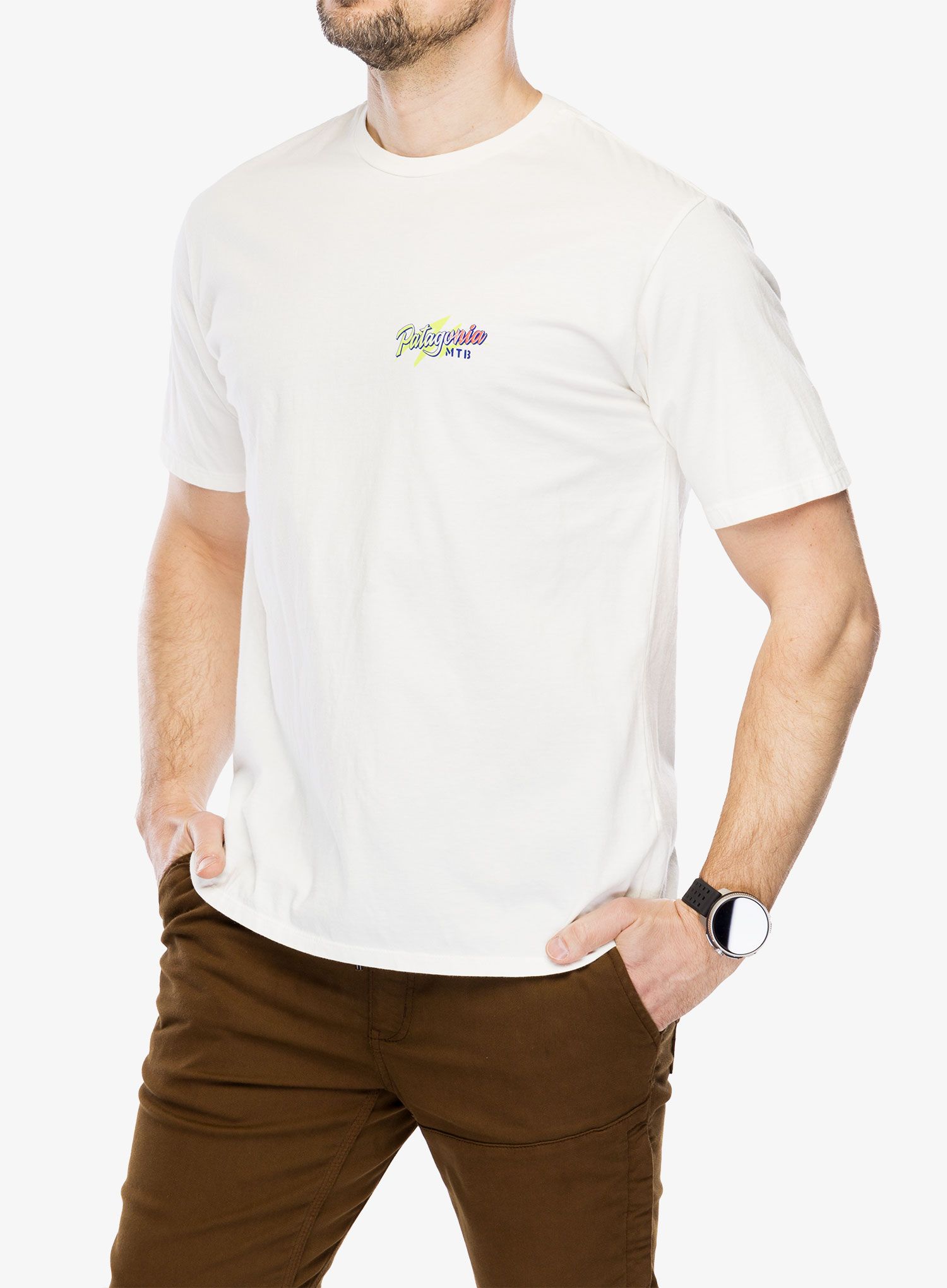 Памучна тениска Patagonia Trail Hound Organic T-Shirt - birch white