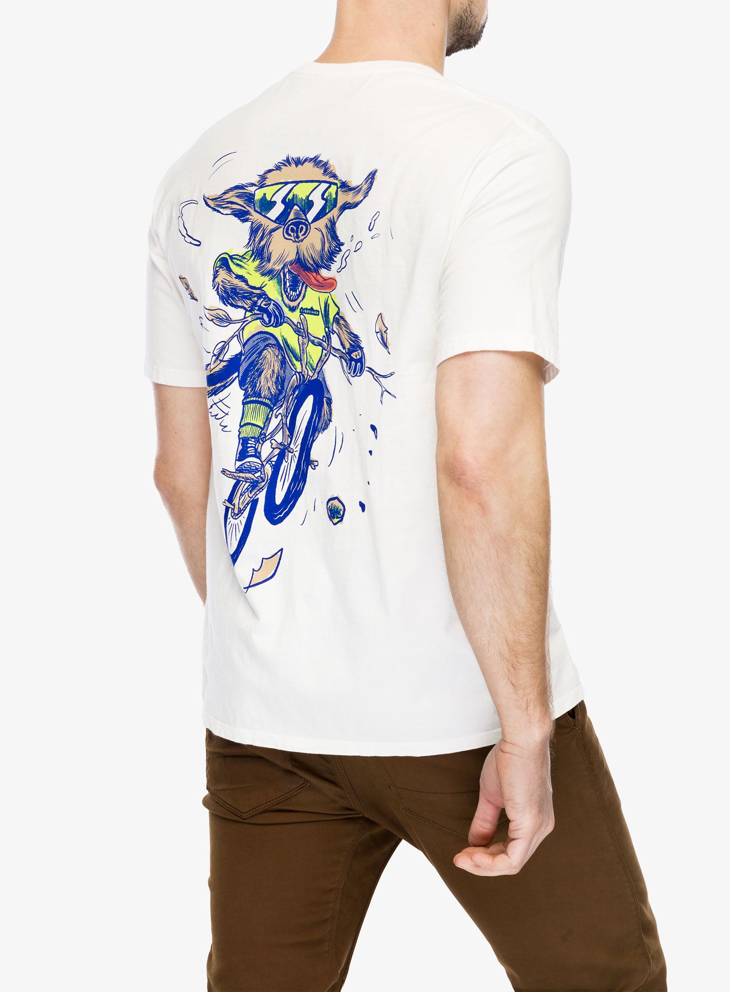 Памучна тениска Patagonia Trail Hound Organic T-Shirt - birch white