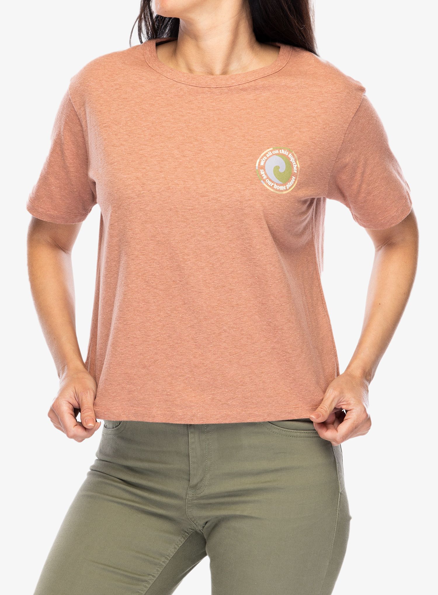 Дамска тениска с щампа Patagonia Unity Fitz Easy Cut Responsibili-Tee - sienna clay