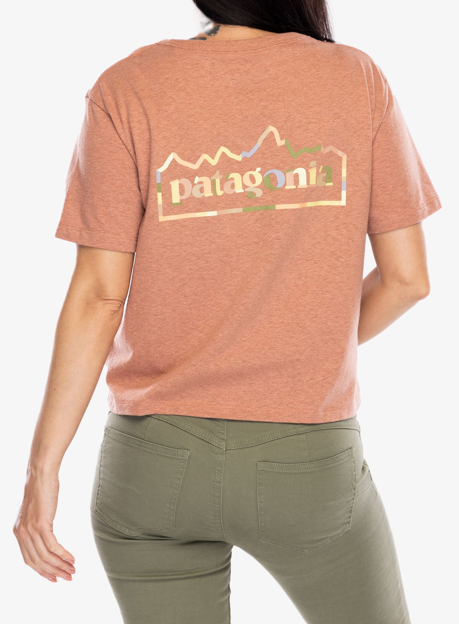 Дамска тениска с щампа Patagonia Unity Fitz Easy Cut Responsibili-Tee - sienna clay