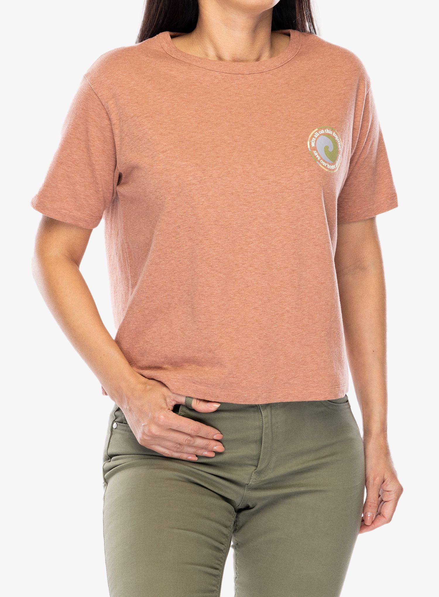 Дамска тениска с щампа Patagonia Unity Fitz Easy Cut Responsibili-Tee - sienna clay