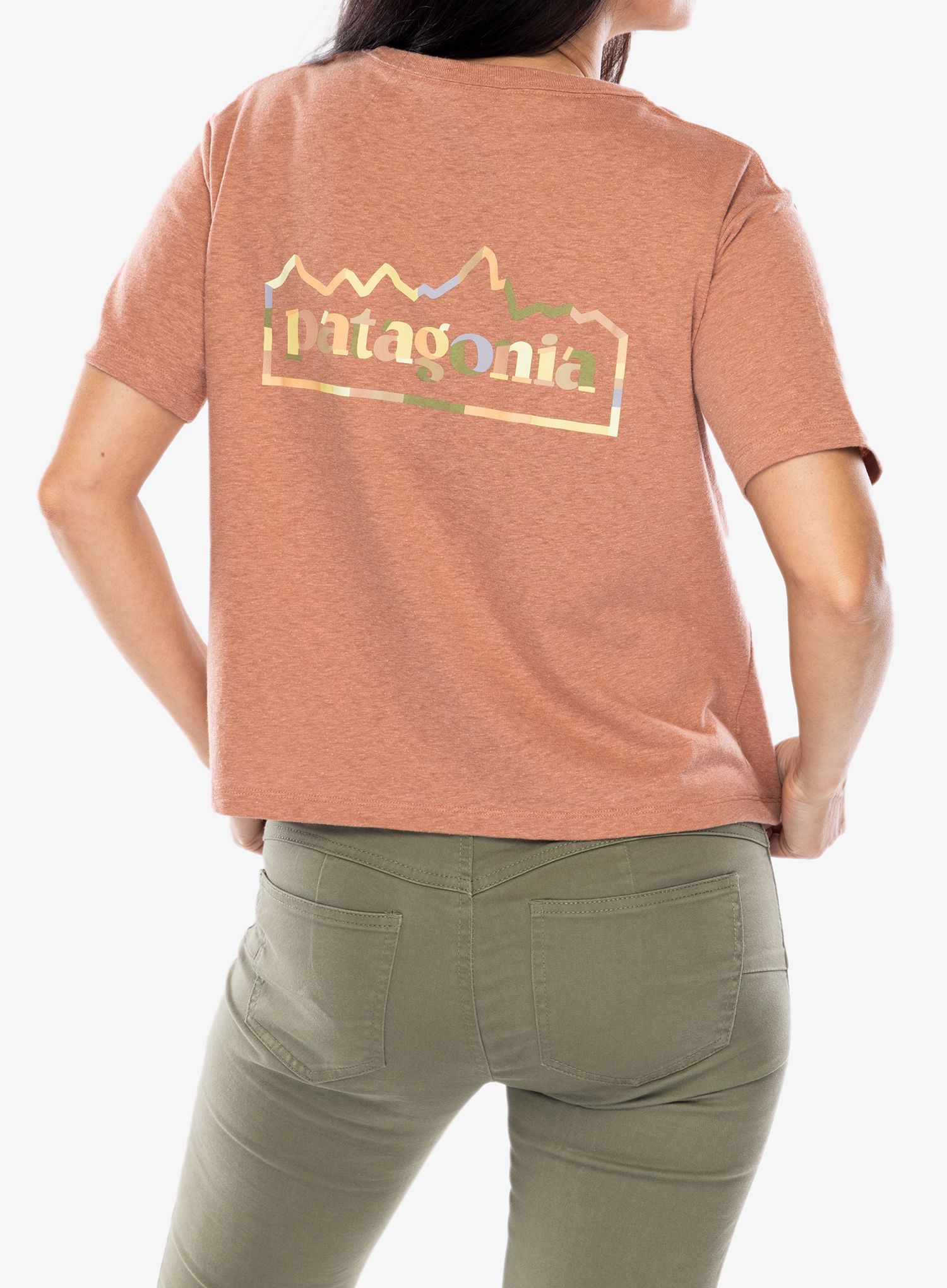 Дамска тениска с щампа Patagonia Unity Fitz Easy Cut Responsibili-Tee - sienna clay