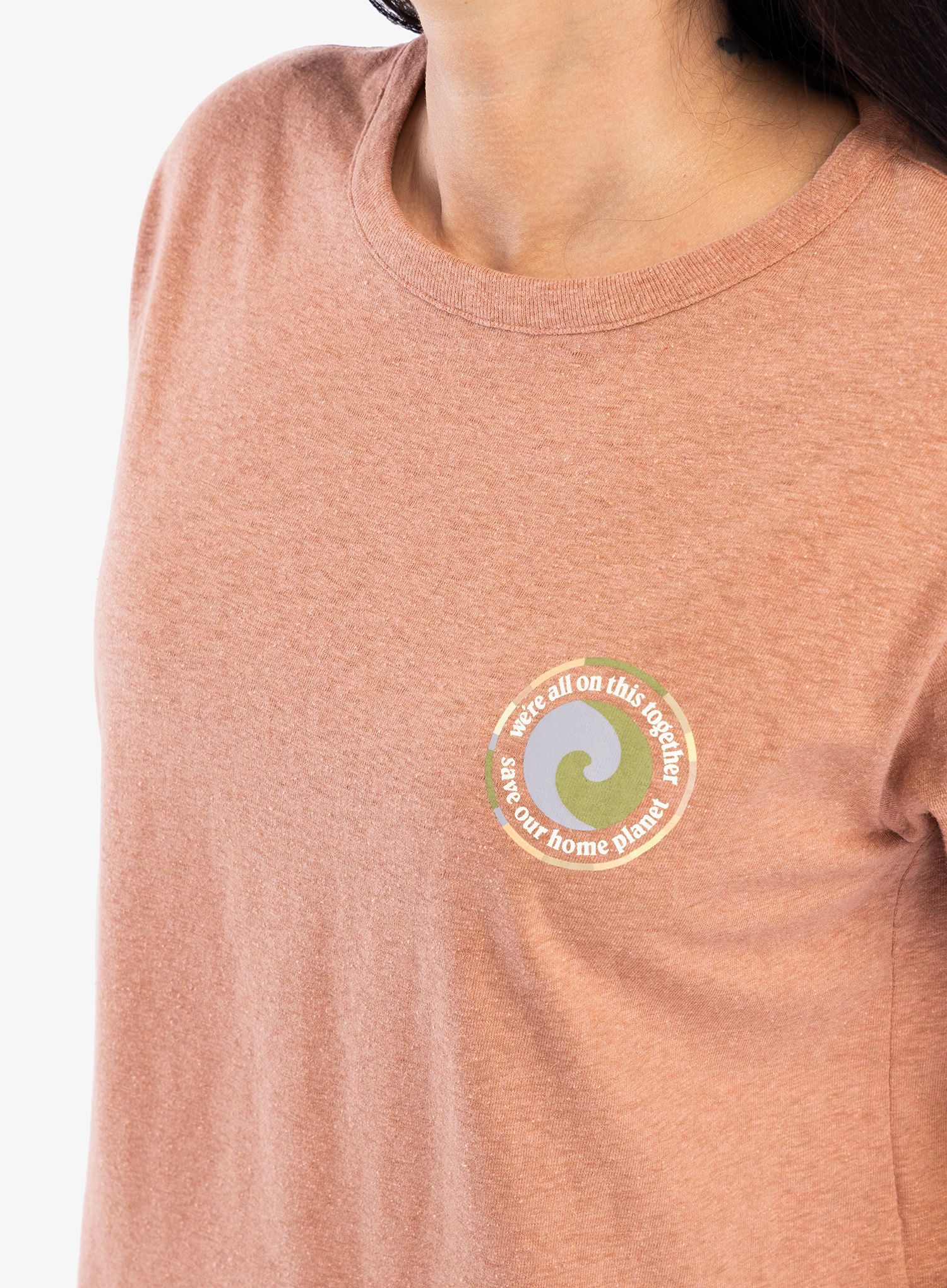 Дамска тениска с щампа Patagonia Unity Fitz Easy Cut Responsibili-Tee - sienna clay