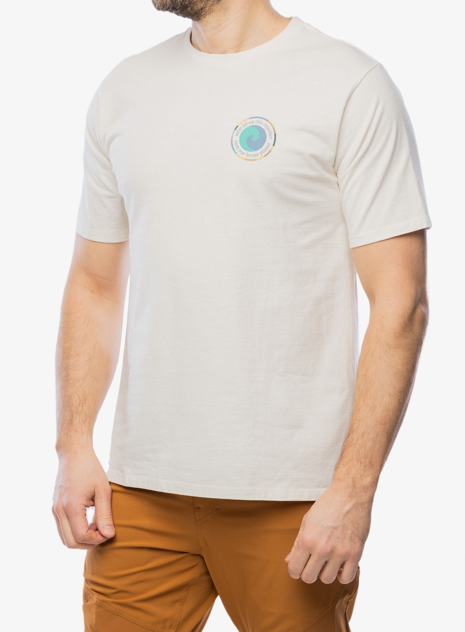 Памучна тениска Patagonia Unity Fitz Responsibili-Tee - birch white