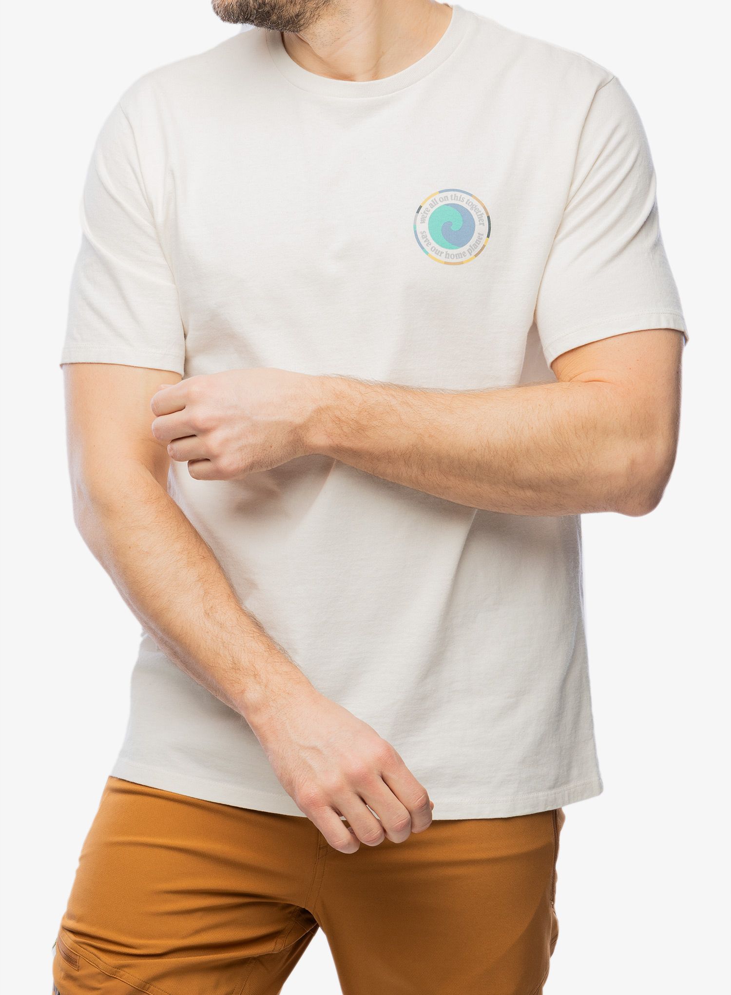 Памучна тениска Patagonia Unity Fitz Responsibili-Tee - birch white