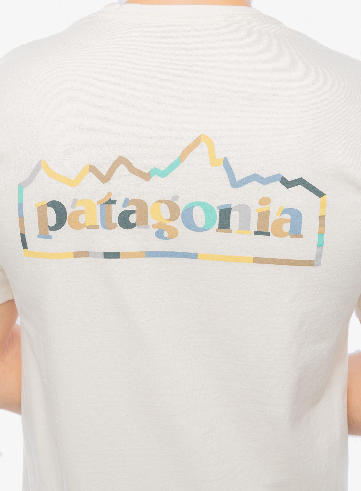 Памучна тениска Patagonia Unity Fitz Responsibili-Tee - birch white
