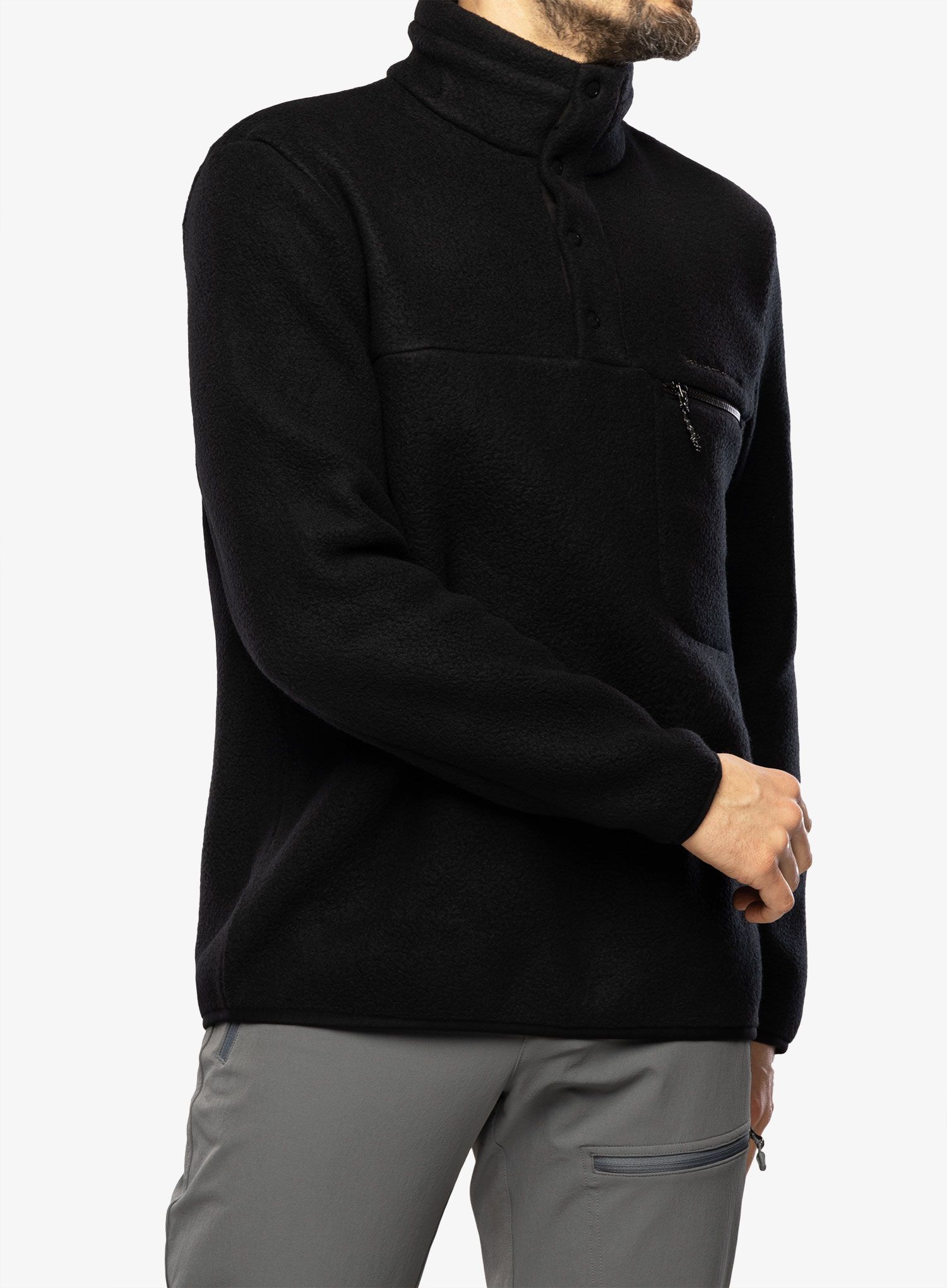 Полар Peak Performance Fleece Snap T-Neck - black