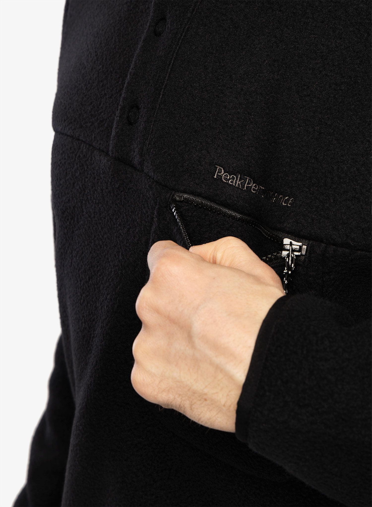 Полар Peak Performance Fleece Snap T-Neck - black