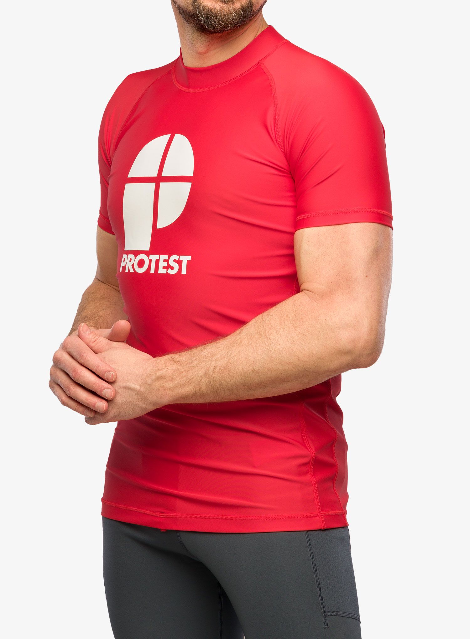 Тениска с щампа Protest Prtcater Lycra - tomato