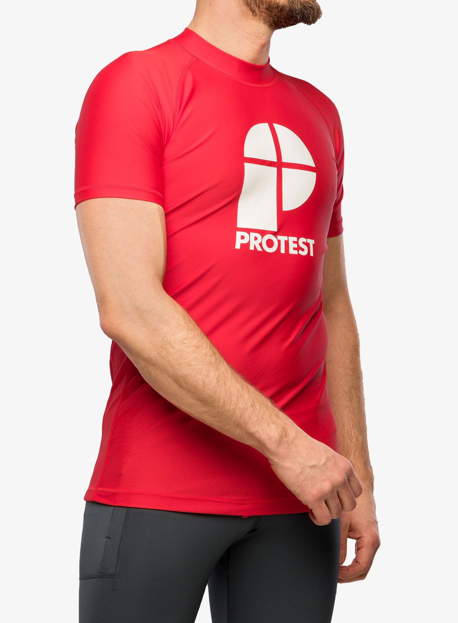 Тениска с щампа Protest Prtcater Lycra - tomato