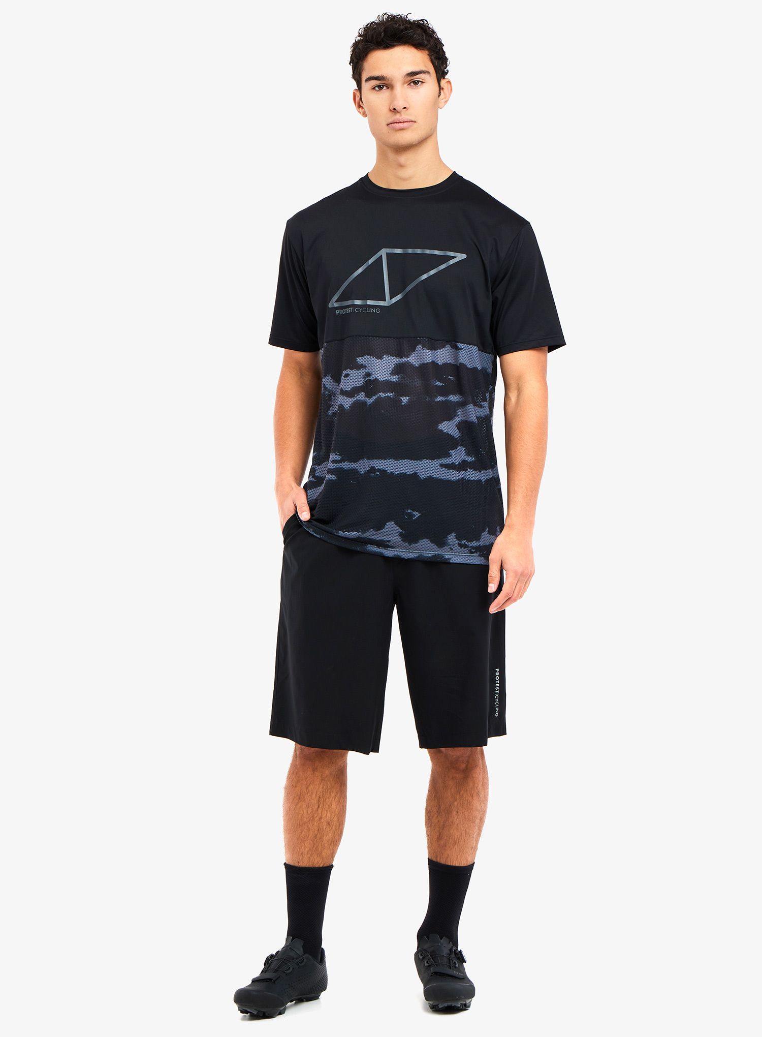 Велосипедна тениска Protest Prtmaslow Cycling Jersey Short Sleeve - true black