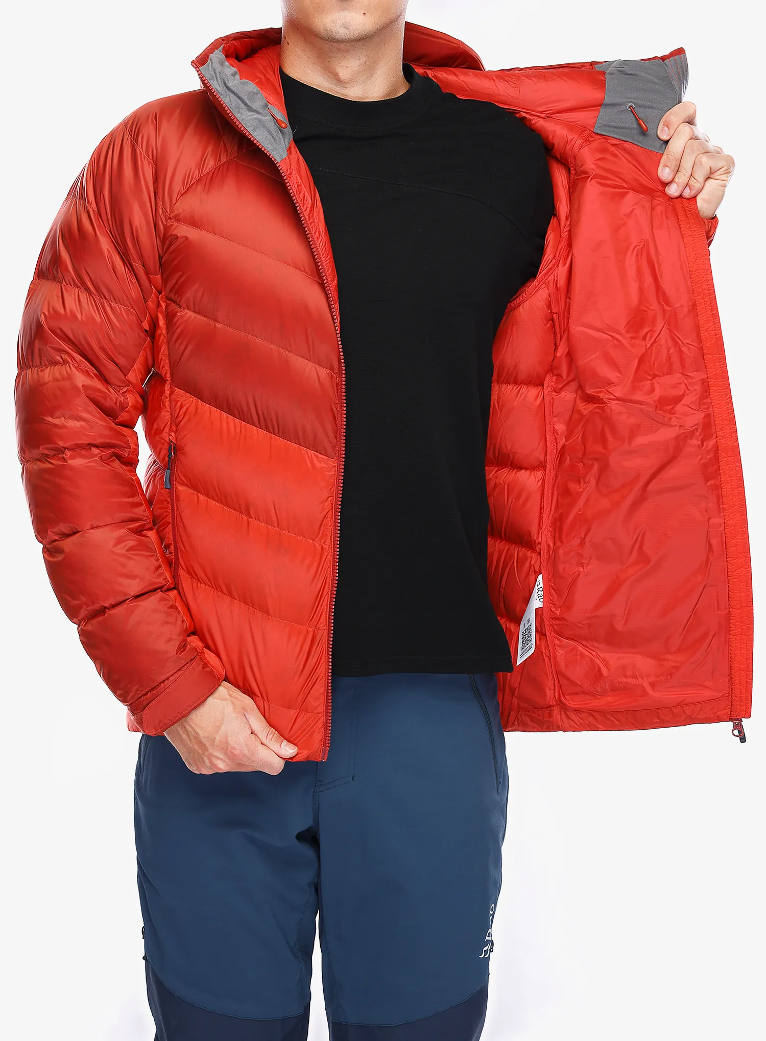 Пухено яке Rab Axion Pro Jacket - tuscan red/dark horizon