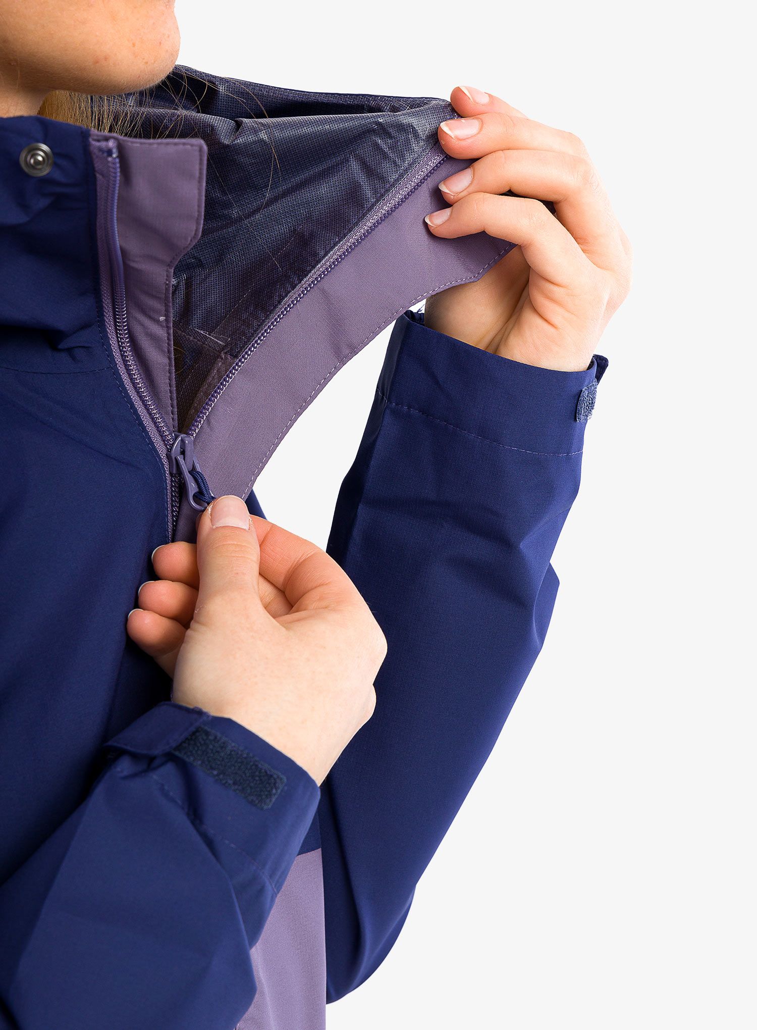 Дамско водоустойчиво яке Rab Downpour Eco Jacket - patriot blue/purple sage