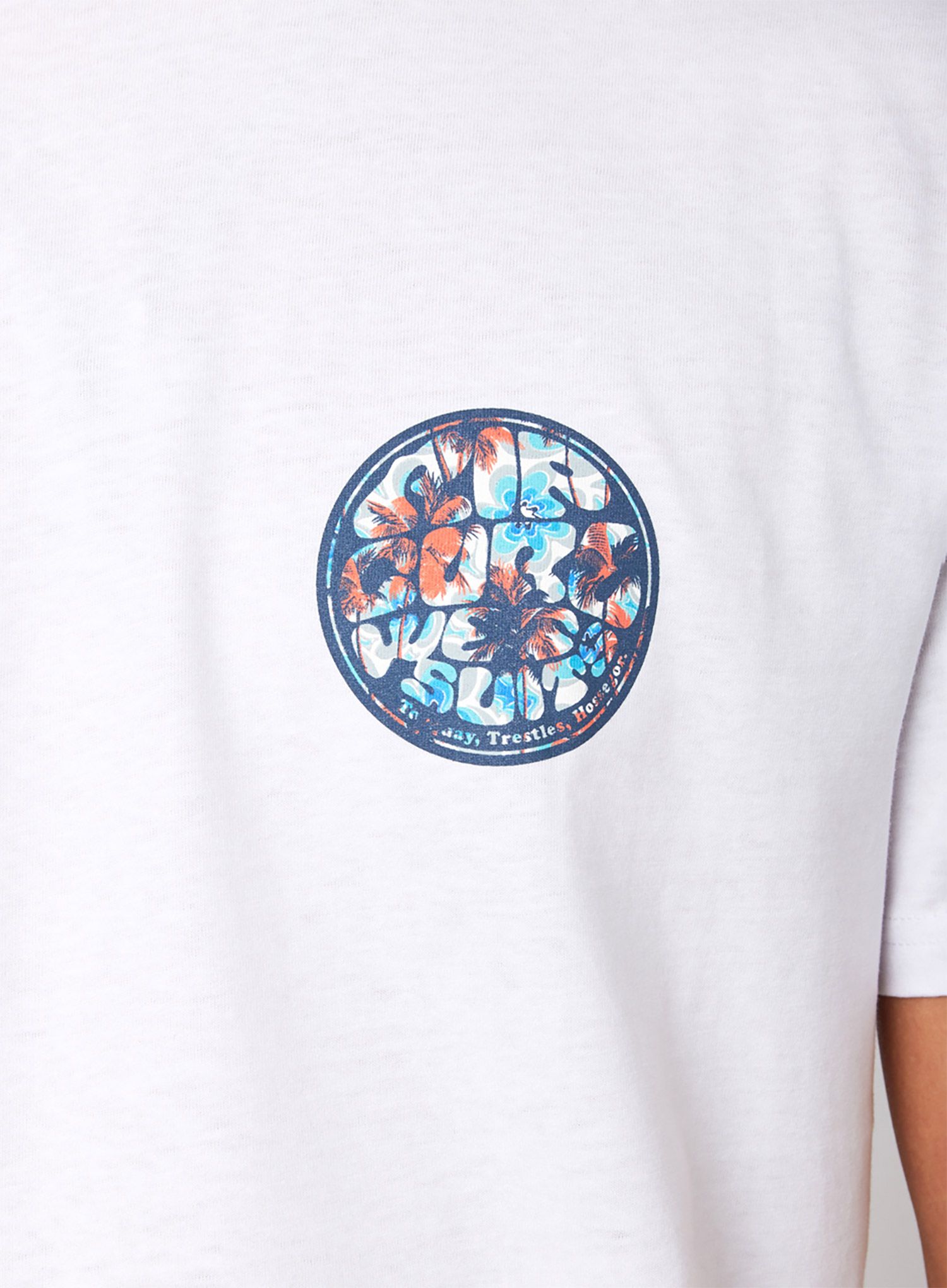 Тениска с щампа Rip Curl Passage Tee - white