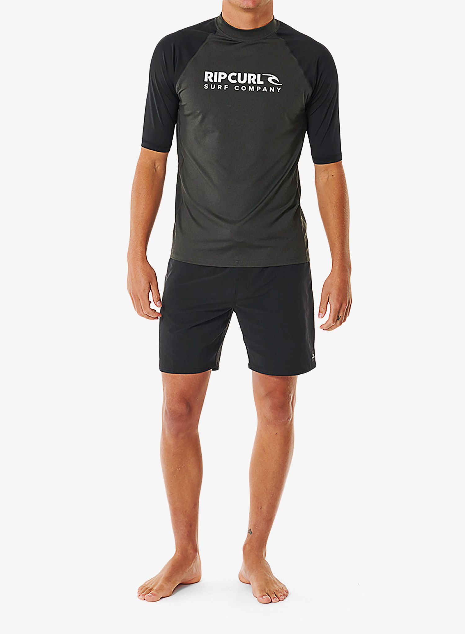 Бързосъхнеща тениска Rip Curl Shock Upf S/S - black marled