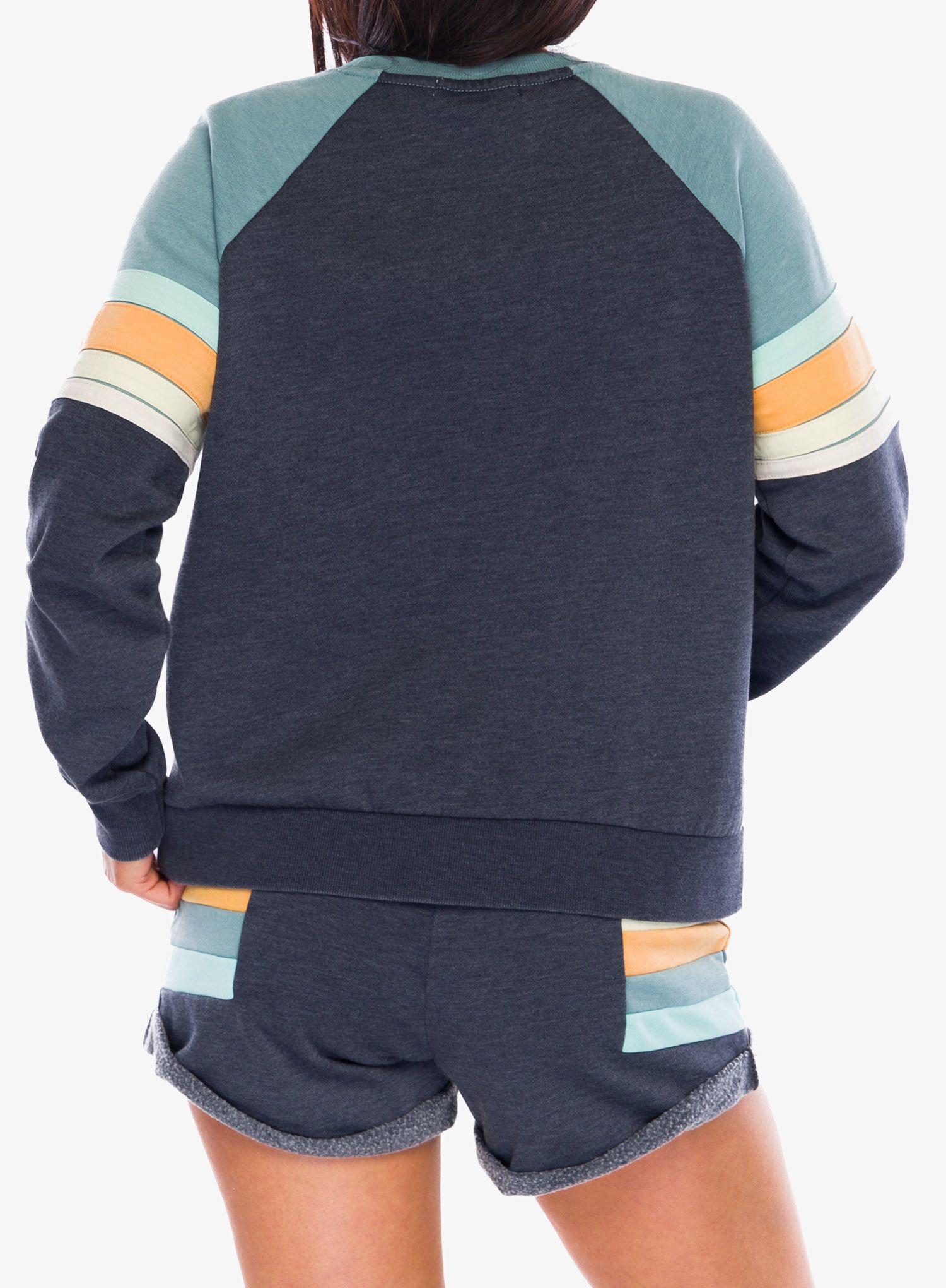 Дамски суичър без качулка Rip Curl Surf Revival Raglan Crew - dark navy