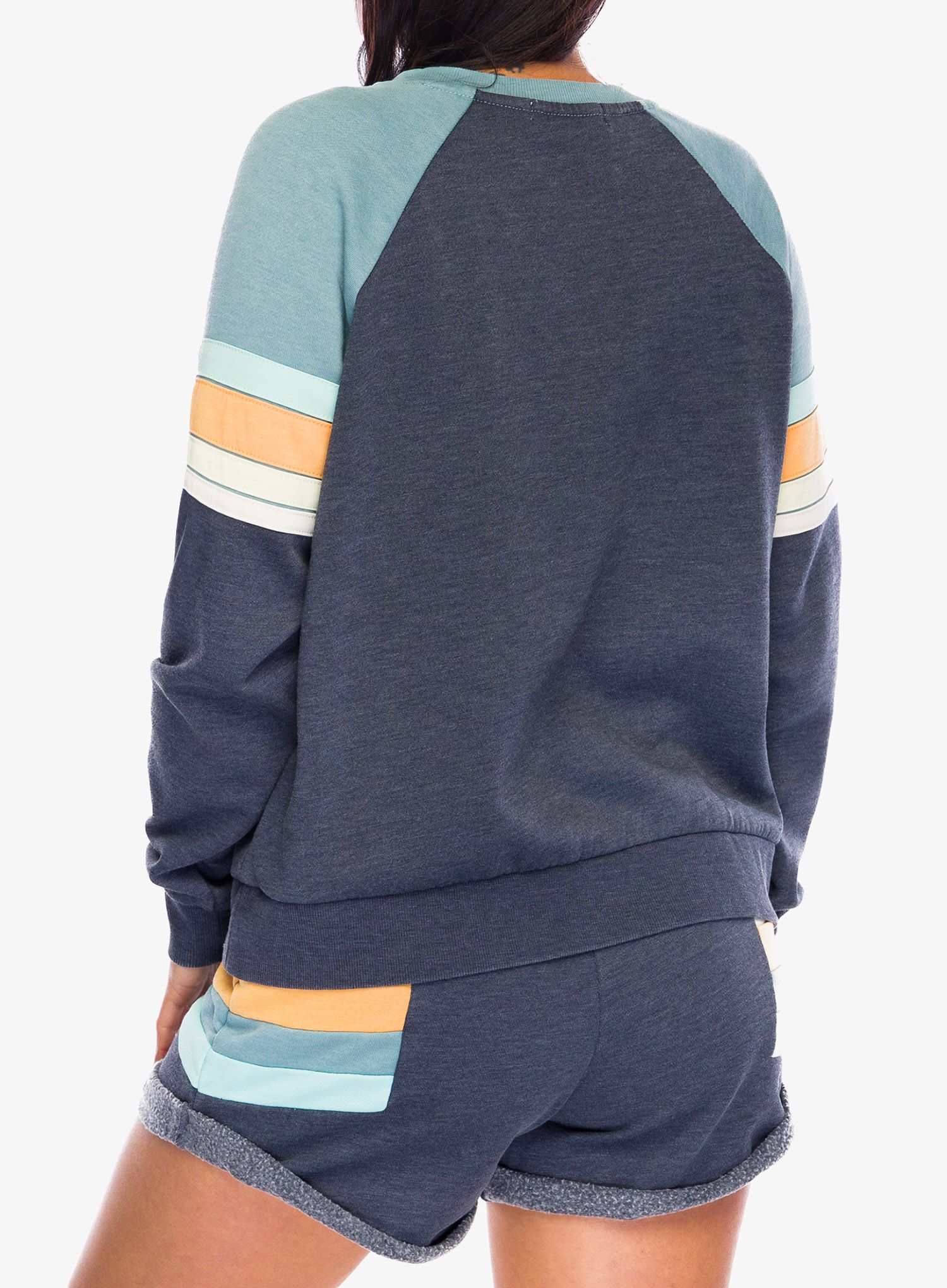 Дамски суичър без качулка Rip Curl Surf Revival Raglan Crew - dark navy