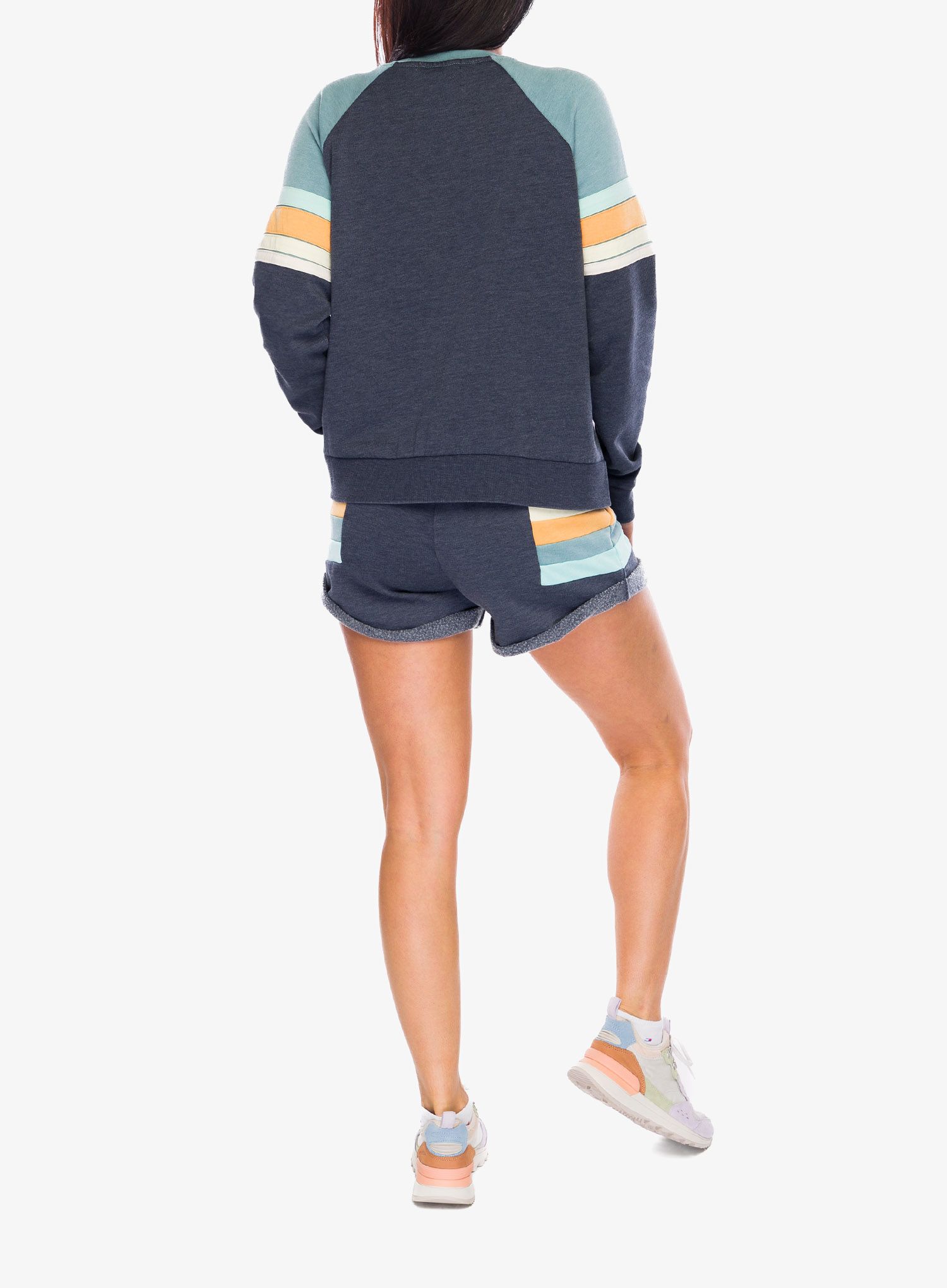Дамски суичър без качулка Rip Curl Surf Revival Raglan Crew - dark navy