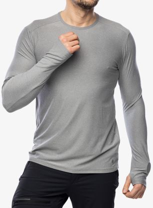 Суичър Royal Robbins Amp Lite Crew L/S - lt pewter htr