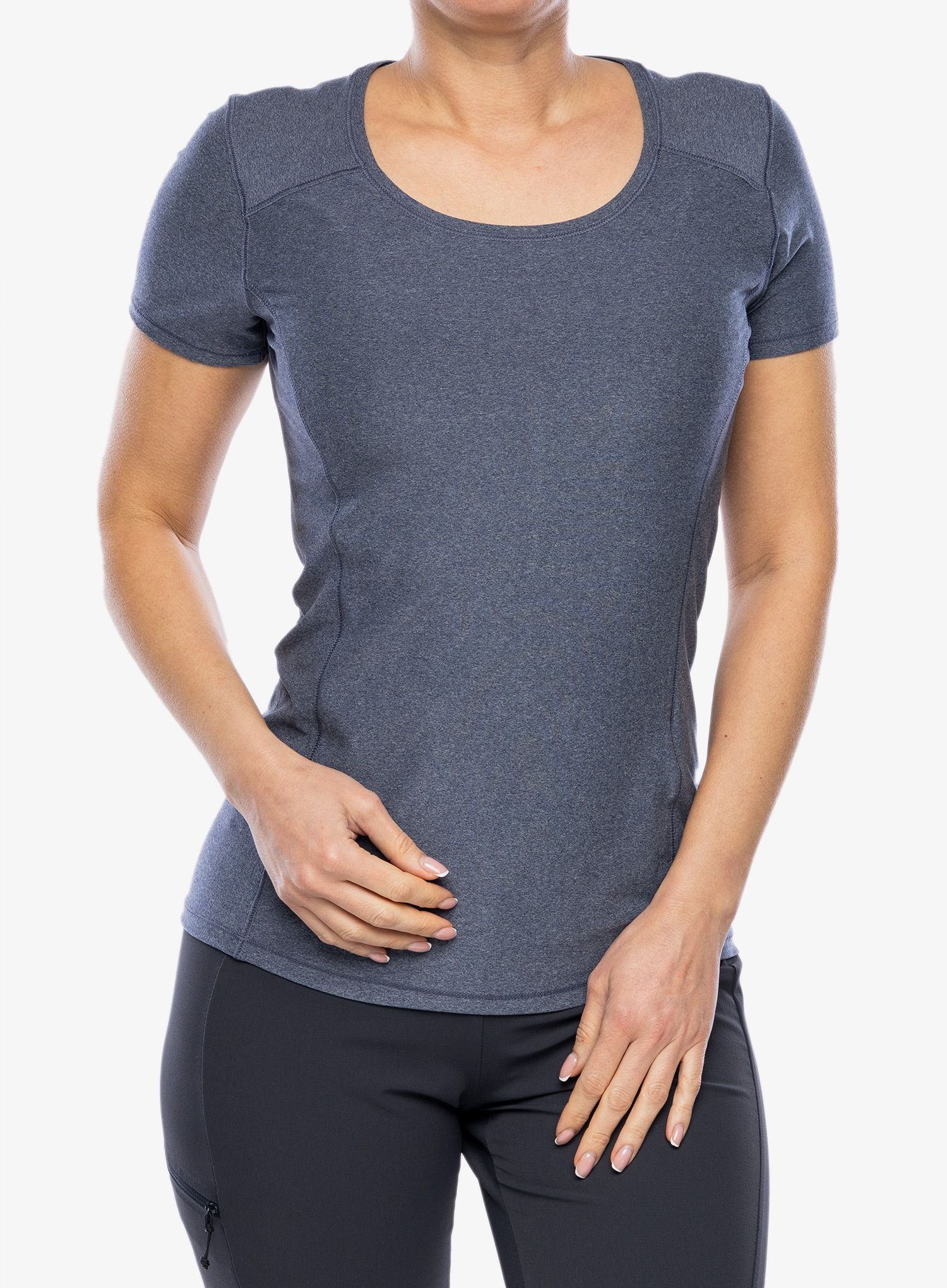 Дамска бързосъхнеща тениска Royal Robbins Amp Lite SS - navy htr