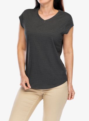 Дамска тениска Royal Robbins Vacationer V-Neck SS - asphalt str