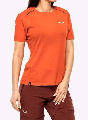 Дамска тениска Salewa Pedroc PTC Delta T-Shirt - flame