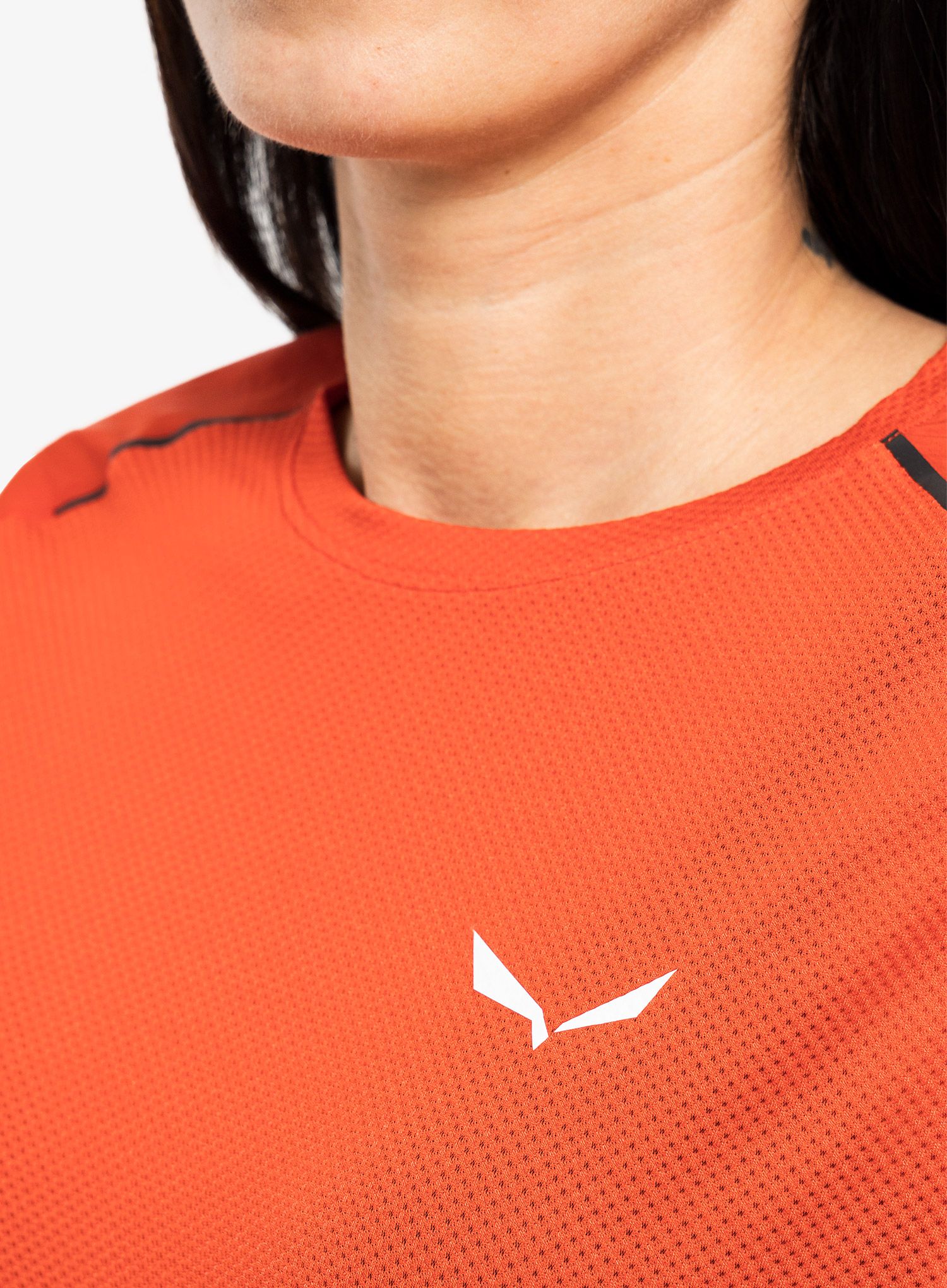 Дамска тениска Salewa Pedroc PTC Delta T-Shirt - flame