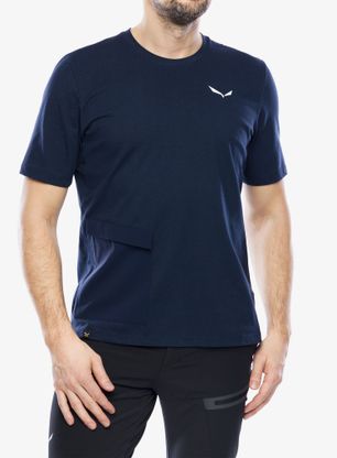 Памучна тениска Salewa Puez Hemp T-Shirt - navy blazer