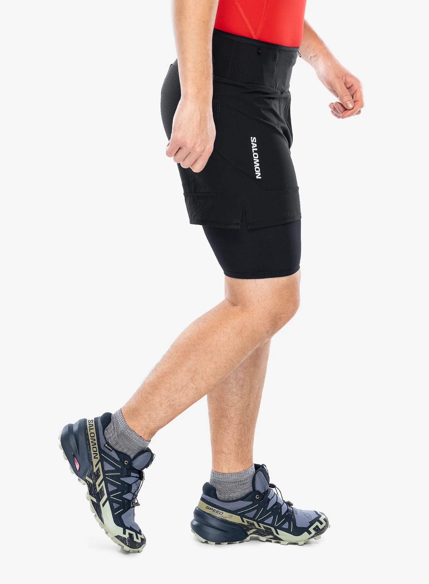 Къси панталони за бягане Salomon Sense 2in1 Shorts - deep black