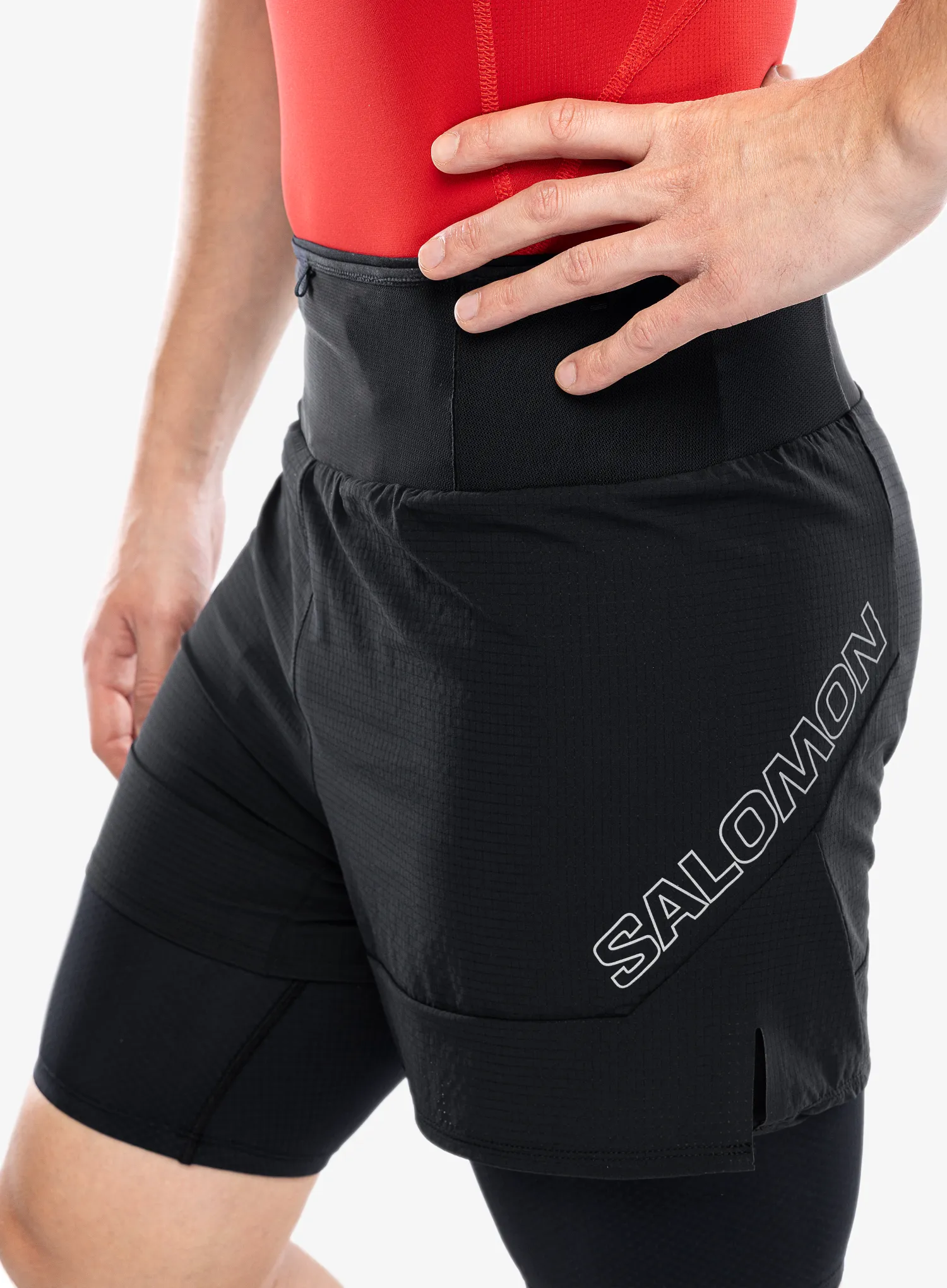 Къси панталони за бягане Salomon Sense 2in1 Shorts - deep black