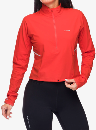 Дамско яке за бягане Salomon Sense Aero Hybrid CP PLVR - cherry tomato