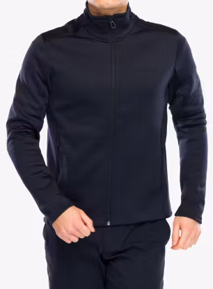 Суичър с цип Salomon Essential Warm Fz Mid - deep black