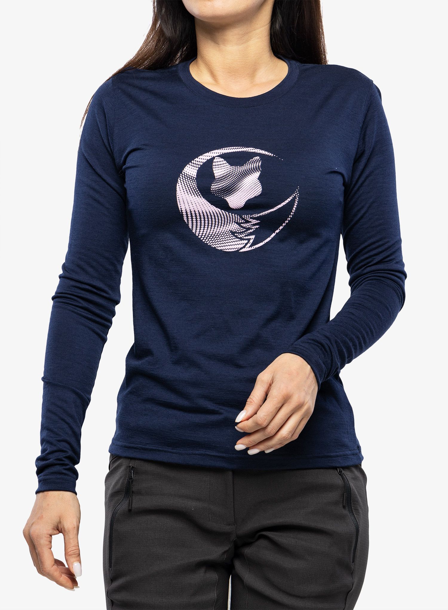 Дамски суичър Sensor Merino Active PT Tee LS Fox - deep blue