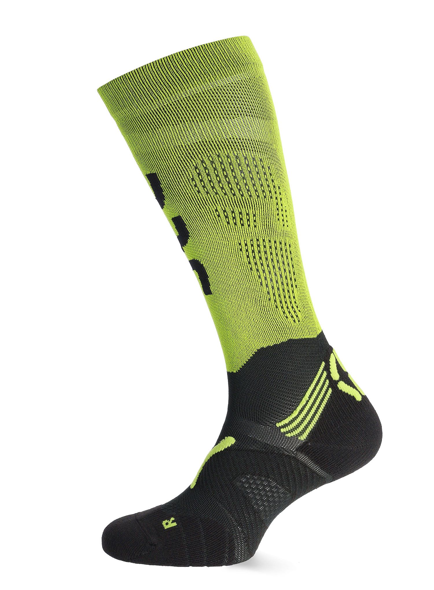Компресивни чорапи за бягане UYN Run Comperssion Fly - green/black