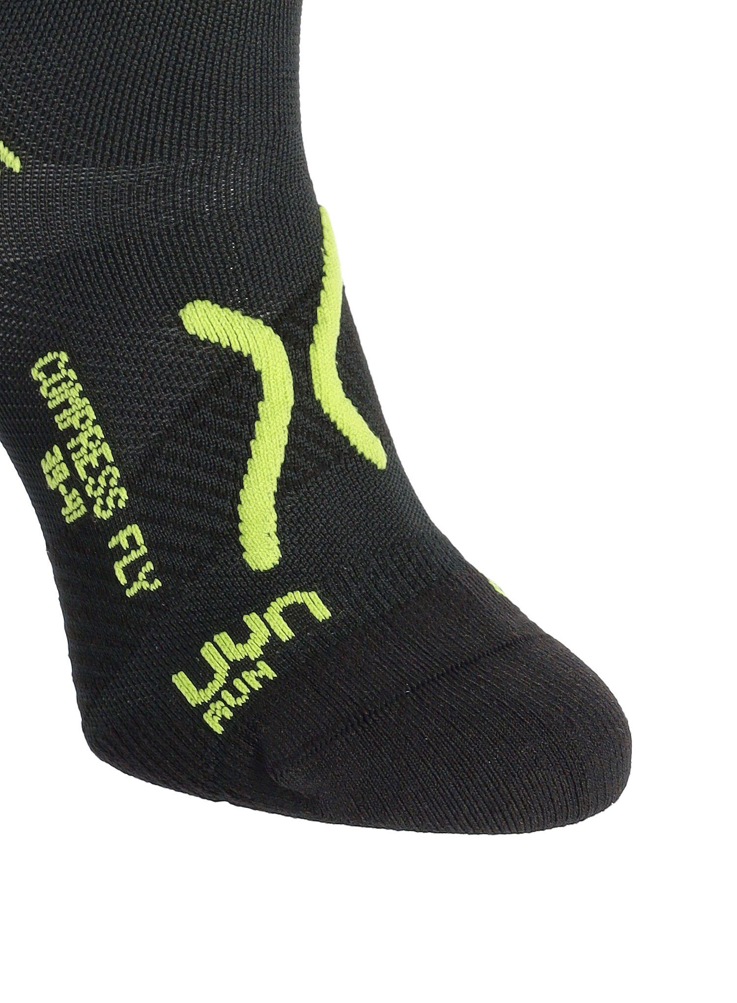 Компресивни чорапи за бягане UYN Run Comperssion Fly - green/black