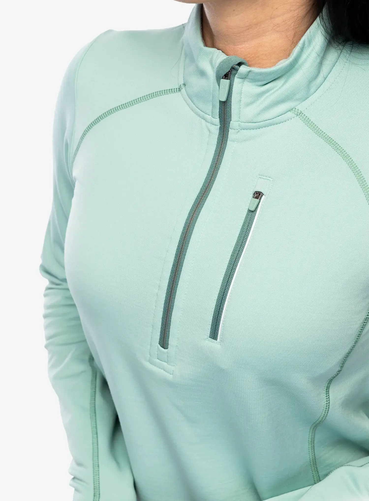 Дамски суичър Smartwool Active Fleece 1/2 Zip - arctic green