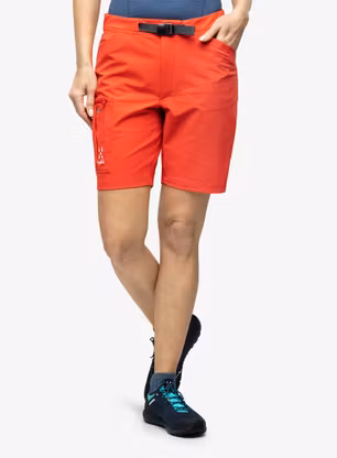 Дамски туристически къси панталони Haglofs Lizard Softshell Shorts - poppy red