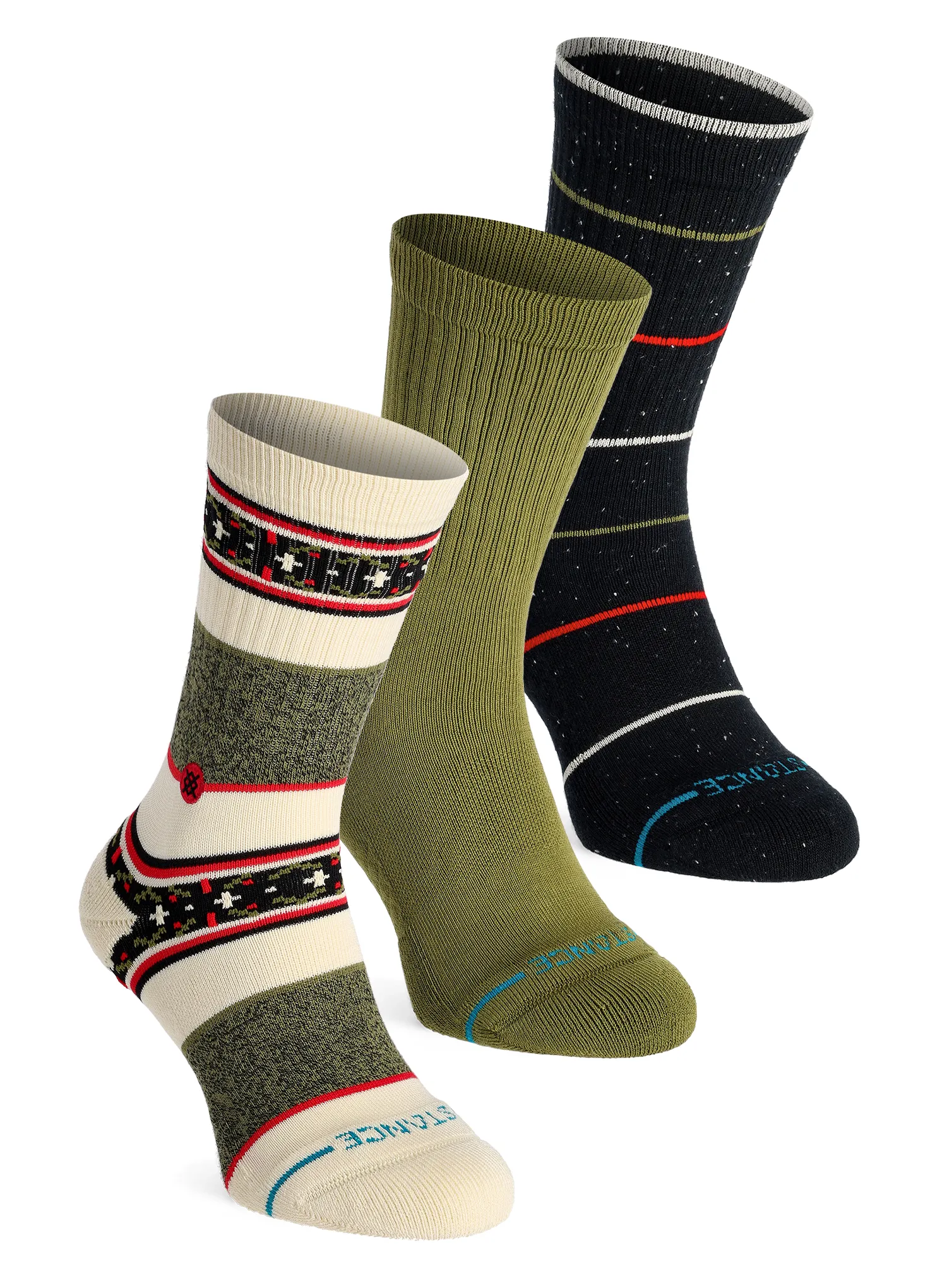 Чорапи Stance Greetings Crew 3-Pack - black