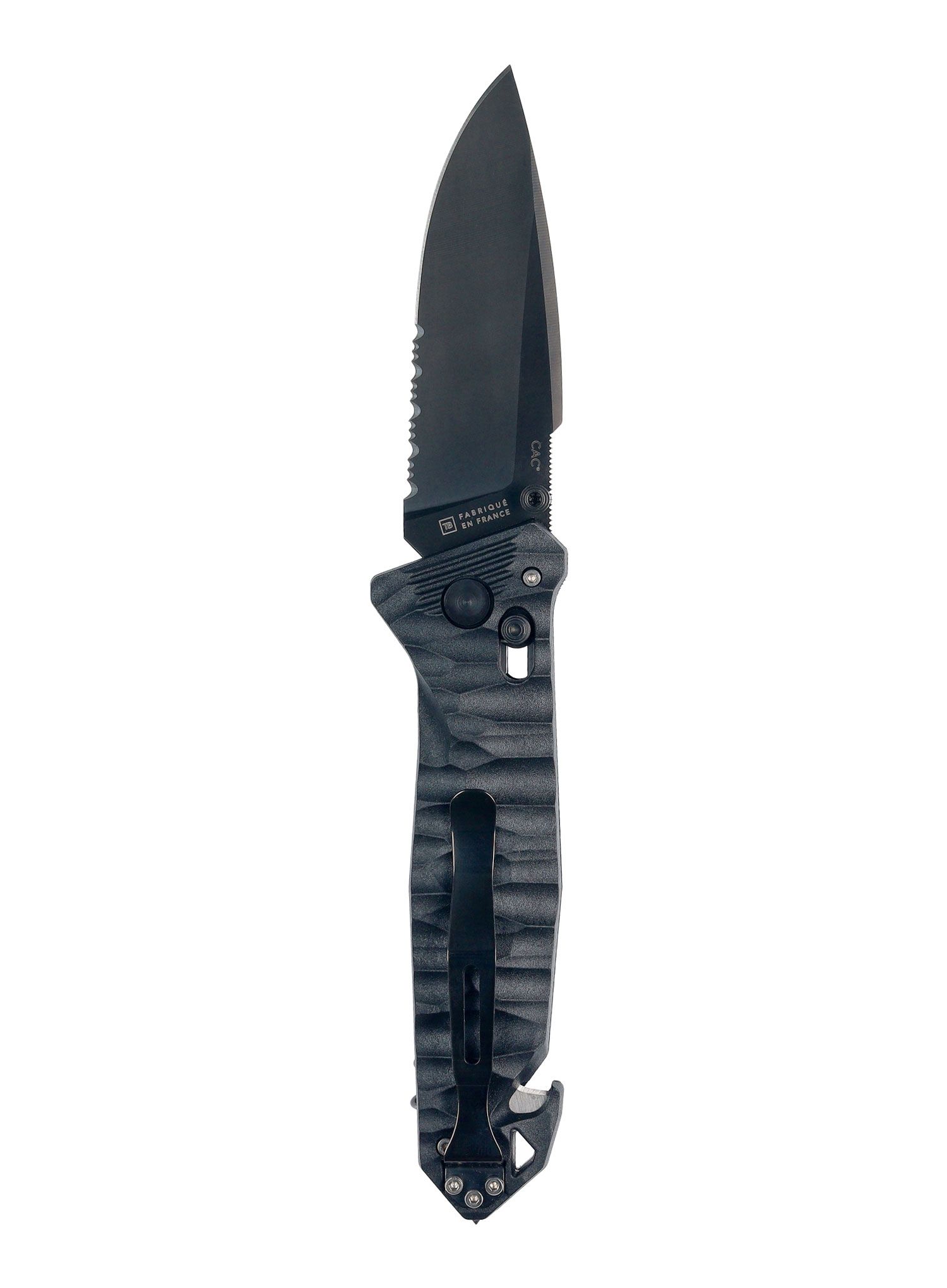 Туристически нож TB Outdoor CAC Serration Manche Toxifie - black