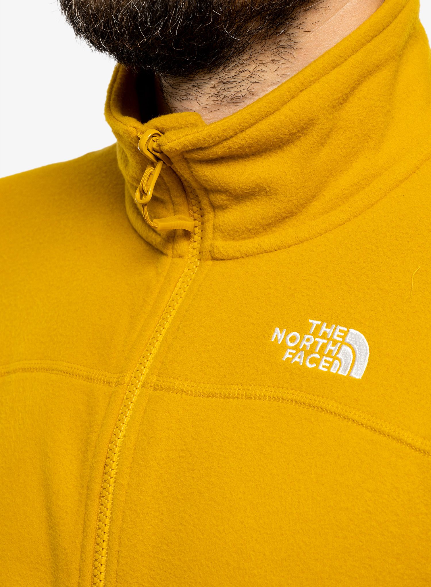 Суичър без качулка The North Face 100 Glacier Full Zip - yellow