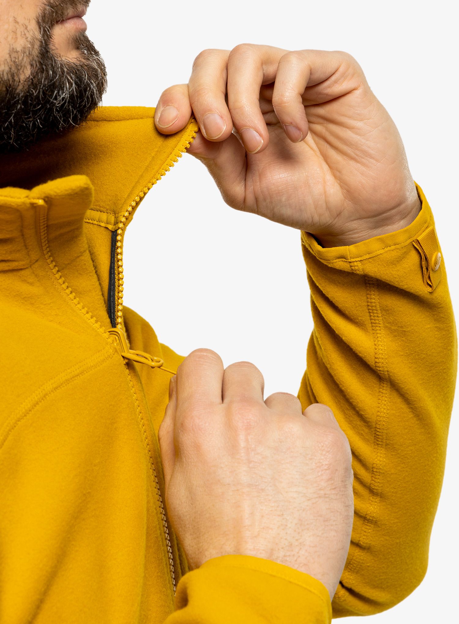 Суичър без качулка The North Face 100 Glacier Full Zip - yellow