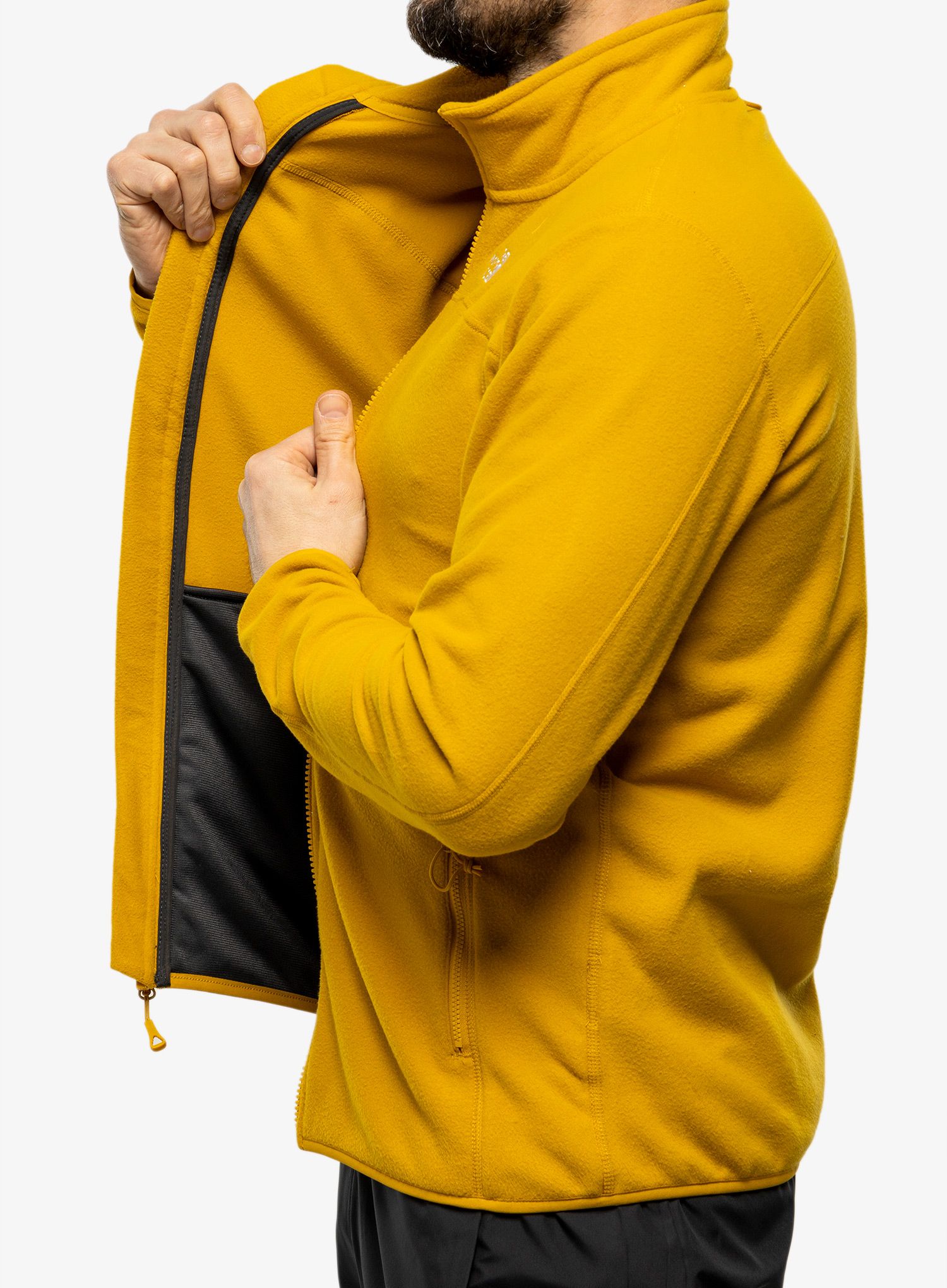 Суичър без качулка The North Face 100 Glacier Full Zip - yellow