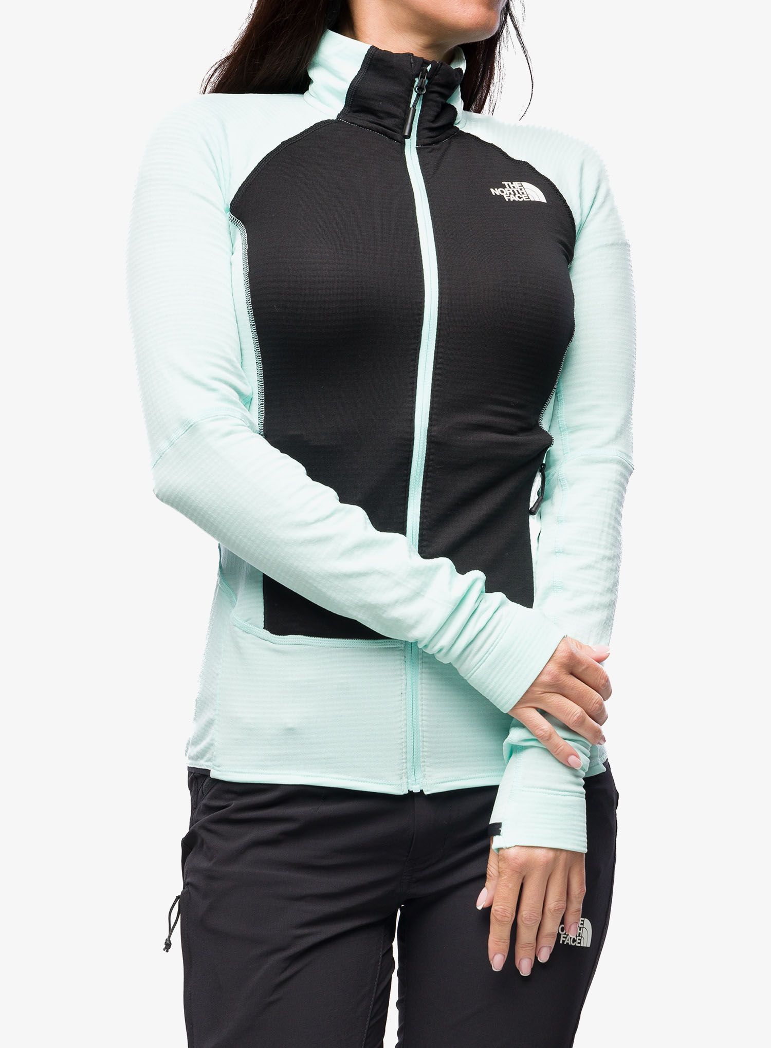Дамски суичър с цип The North Face Bolt Polartec Jacket - teal/black